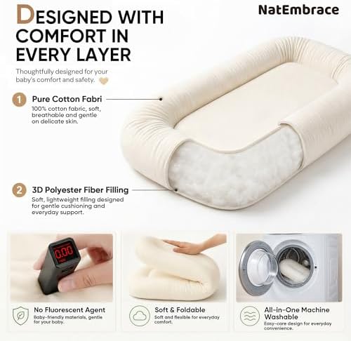 Baby Lounger, Infant Support Cushion for Newborn 0-24 Months - Image 5