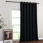 NICETOWN Black Out Sliding Door Curtain 102 inches Long, Grommet Thermal Insulated Patio Door Curtains Room Divider Drape Window Treatment for Bedroom/Living Room, 1 Panel, W80 x L102 - Image 2