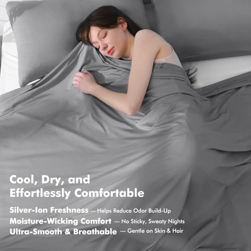 Elegear Silver-Infused Cooling Blanket for Hot Sleepers, King - Image 4