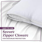 CirclesHome Standard Zippered Pillow Protectors | 100% Cotton Breathable Pillow Covers | Protects Pillows from Dirt, Dust, and Debris | (Standard 20x26 - Set of 6) - Image 3