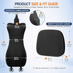 Allaboutsla 2 Piece Car Seat Cushion, Back Support with Car Headrest Pillow - Image 2