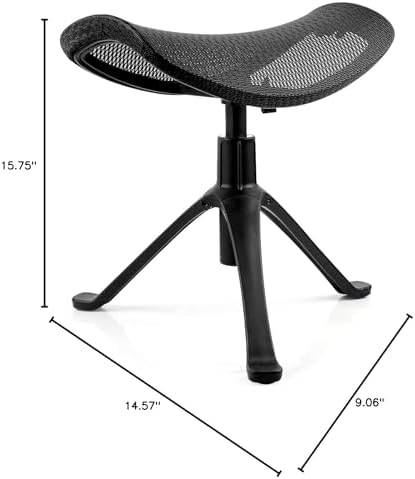 Lilithye Footrest for Desk Adjustable Height 2-in-1 Function, Black - Image 2