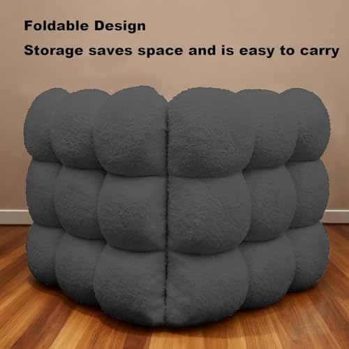 Full Headboard Pillow Foldable Upholstered Headboard Built in Wooden Board Support Bed Large Bolster Resting Cushion for Sitting in Bed, Backrest for Bedroom Daybed, Dark Grey 47x24x8 Inch - Image 4