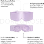 Dore & Rose — Mulberry Silk Sleep Mask for Women & Men, 3D Contour Blackout with cups, Pure Silk Eye Masks for Sleep, Travel Night - Eye Cover, Sleeping Mask, Sleepmask, Eyemask, Pods, Lash Extensions - Image 2