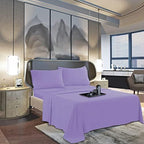 Mocassi Twin Sheet Set - Luxury Hotel 1800 Premier Bedding Sheets & Pillowcases - Ultra Soft Breathable & Cooling Bed Sheets - Deep Pocket - Wrinkle Resistant - 4 Piece Set - Twin, Lavender - Image 3