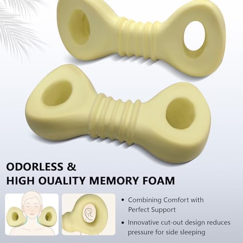 Cervical Neck Pillows for Tension Muscle Relief, Neck Roll Pillow for Side Sleepers, Camping & Travel Neck Support Memory Foam Pillow, Cervical Traction Device with Storage Bag - Image 4