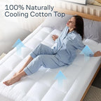 Niagara Sleep Solution 100% Cotton Top Full XL Mattress Pad, Pillow Top - Image 3