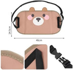 Kids Cartoon Bear Car Seat Foot Rest Hammock - Universal Auto Backseat Travel Foot Mat for Children(Squinting Bear) - Image 6