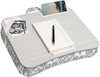 LAPGEAR Designer Lap Desk – Gray Damask, Fits 15.6” Laptops by LapGear