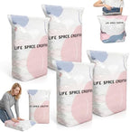 No-Pump Vacuum Storage Bags, Upgraded 3D Vacuum Storage Bags, Portable Large Clothes Compression Bags for Household Use, Convenient Cube Storage Bag for Clothes, Comforters, Blankets (4, 31.5*39.4in) by AIIONP