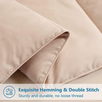 EASELAND Oversized Queen Down Alternative Comforter, Beige, 98x98 - Image 5