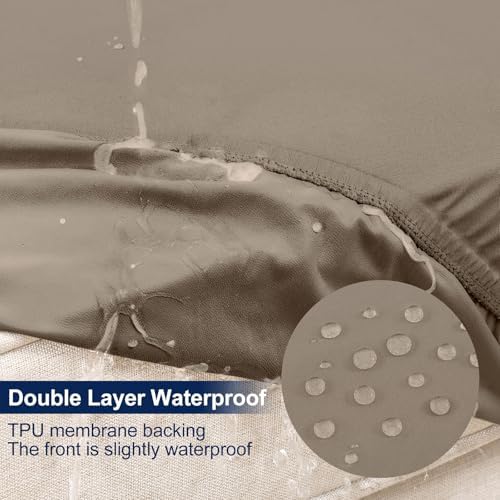 Smiry Waterproof Patio Cushion Covers, Stretch Outdoor Furniture Covers - Image 2