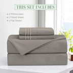 Elegant Comfort Luxury Soft 4-Piece 1500 Premium Hotel Quality Bed Sheet Set with Extra Deep Pockets 18-24 Inch, Wrinkle Free, Storage Pockets, Extra Deep Pocket 4PC Sheets, Twin, Charcoal Gray - Image 3