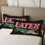 Vintage Funny Alligator Pillowcases Queen Size Set of 2 - Crocodile Pillow Cases with Envelope Closure, Animal Man Cave Decorative Pillow Covers for Bed Couch, Soft Breathable Microfiber - Image 3