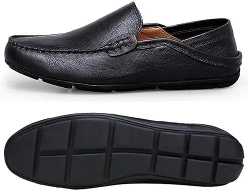 Go Tour Men's Premium Genuine Leather Casual Slip on Loafers Breathable Driving Shoes Fashion Slipper - Image 5