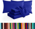 Elegant Comfort Luxurious Soft 1500 Thread Count Egyptian 6-Piece Premium Hotel Quality Wrinkle Resistant Coziest Bedding Set, Easy All Around Elastic Fitted Sheet, Deep Pocket, Cali King, Royal Blue by ELEGANTCOMFORT