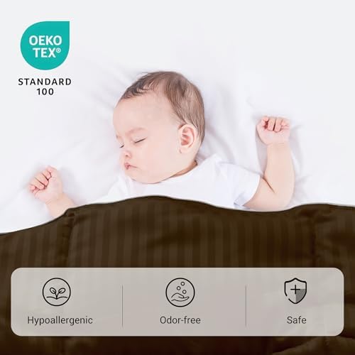 ZPECC Toddler Down Alternative Comforter, 39" x 47", Brown - Image 4