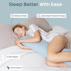 SleepCloud Weighted Body Pillow 6.5lbs, Cooling Tencel Cover, 41” x 10” - Image 2