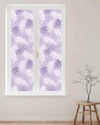 Window Privacy Film Frosted, Purple Palm Trees Tropical Reusable Static Cling Window Tints, Summer Beach Botanical Heat Control Windows Films for Offices, Balcony, 29.5 x 118 Inches - Image 2