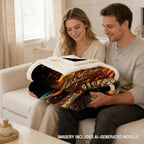 Dragon Sherpa Blanket Fire Fantasy Throw Blanket for Men Soft Warm Cozy 50x60 Inches Power Energy Design Gamer Room Bedroom Decor Mythical Gift for Birthday Housewarming Anniversary - Image 4