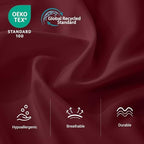 CULVE Bulk Twin Microfiber Flat Sheets Only, 6 Pack (66x96,Burgundy) - Image 2