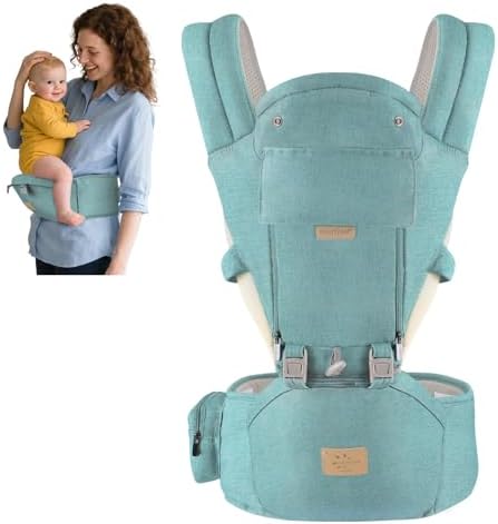 FRUITEAM Safety-Certified Baby Carrier with Hip Seat Newborn to Toddler by FRUITEAM