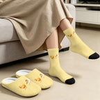 Jeiento Women's Fuzzy Slippers and Sock Set Warm Cozy Memory Foam House Shoes Soft Slip-on Slides Spa Slippers for Hotel - Image 3