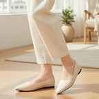KUNWFNIX Women's Ballet Flats Foldable Classic Crown Rhinestone Slip On Bowknot PU Leather Faux Suede Pointed Toe Comfort Flat Casual Dress Shoes - Image 3