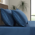 Luxury Bamboo Market | Queen Envelope Pillowcase Set | 100% Viscose Made from Bamboo | Organically Grown | Ultra Soft | Cooling | 2pcs [Midnight Blue] by LuxuryBambooMarket