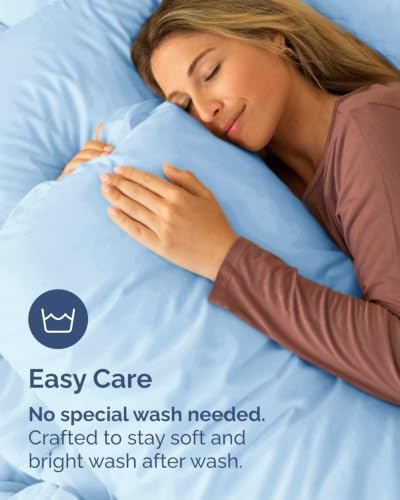 Standard Pillow Cases - 10 Pack Pillowcase Covers - 20" x 26" (Light Blue) - Image 6
