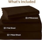 ARlinen 4 PCs Cot Sheets Sets 30" X 80", Egyptian Cotton Fitted Mattress Fits Upto 4"-8" Deep Perfect for Narrow Twin/RV Bunk/Guest Bed Replacement/Camping, Chocolate - Image 3