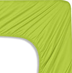 Mocassi Twin XL Sheet Set - Luxury Hotel 1800 Premier Bedding Sheets & Pillowcases - Ultra Soft Breathable & Cooling Bed Sheets - Deep Pocket - Wrinkle Resistant - 4 Piece Set - Twin XL, Lime - Image 5