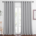 NICETOWN Blackout Silver Grey Curtain Vertical Blinds, Grommet Room Darkening Curtain Thermal Drape Extra Long Sound Dampening for Living Room/Bedroom (W66 x L102, 1 Panel) by NICETOWN
