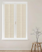 Window Privacy Film Frosted, Khaki Retro Reusable Static Cling Window Tints, Farmhouse Geometric Vertical Stripes Modern Heat Control Windows Films for Offices, Balcony, 29.5 x 118 Inches - Image 2