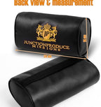 W-POWER 4PCS Junction Produce JDM Car Neck Pillow Headrest + JP VIP Embroidery Car Seat Belt Cover Set (Gold) - Image 3