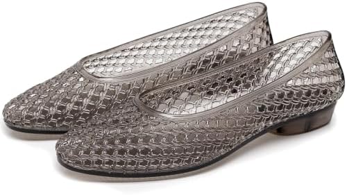 Jelly Flats for Women Jelly Sandals Low Heel Jellies Shoes Clear Pumps by KysBloes