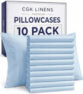 Queen Pillow Cases - 10 Pack Soft Pillowcase Covers - 20" x 30" (Sky Blue) by CGKUnlimited