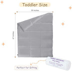 ZPECC Toddler Down Alternative Comforter, 39" x 47", Grey Stripe - Image 2