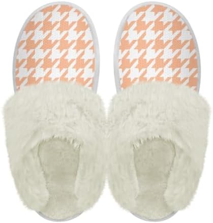 Cotton Slippers With Fluffy Edges House Slippers Non‑Slip Sole by Unknown
