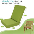 idee-home Outdoor Patio Dining Chair Cushion High Back - Image 7