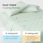 Cozy Bliss Cooling Throw Blanket for Hot Sleepers 50"x70", Q-Max 0.45 Cooling Comfort, Cold Blankets for Night Sweats Sleeping, Ultra-Cool Lightweight Breathable Summer Blanket for Couch Bed, Green - Image 2
