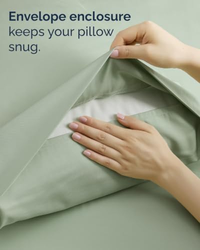 Cal King 6 Piece Bed Sheet Set - Breathable & Cooling Sheets - Eucalyptus - Image 5