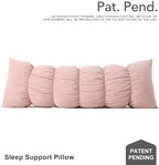 Pat. Pend. Segmented Body Pillow for Side Sleepers, 39 Inch, Pink - Image 2