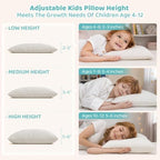 Kids Pillow with Pillowcase - 16x22 Organic Pillow Filled with Kapok - Image 2
