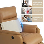 HOMBYS Lumbar Support Pillow for Recliner Chair, Memory Foam Back Support Cushion for Elderly,Extra Large Lumbar Support Pillow,Thick Backrest for Home Reading (Khaki, 20“x13.5"x5") - Image 4