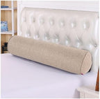 Ergonomic Cervical Neck Roll Pillow, Round Cylinder Bolster Support Pillow, Washable Linen Cover for Side Sleepers Yoga Travel Driving Bed Rest(Hemp,15x60cm6x24in) by Unknown