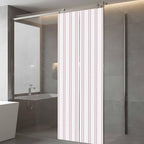 Window Privacy Film Frosted, Pink Lines Static Cling Door Window Covering, Modern Vertical Striped Vintage Minimalist UV Blocking Windows Film for Office, Hotel, Bedroom, 29.5 x 78.7 Inches - Image 5