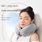 QUQUQ Travel Neck Pillow for Sleeping Pillow Airplane Sleeping Neck Portable Travel U-Shaped Comfortable(Grey) - Image 3