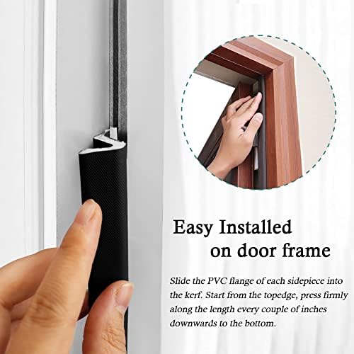 LSGCQ Kerf Weather Stripping for Door Seal Strip, 60 Ft, Black - Image 5