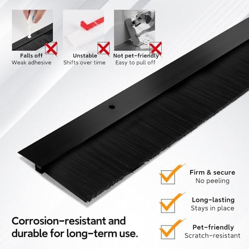 1 Pack Door Brush Sweep Seal, 39.37" L x 1-1/2" W - Image 4